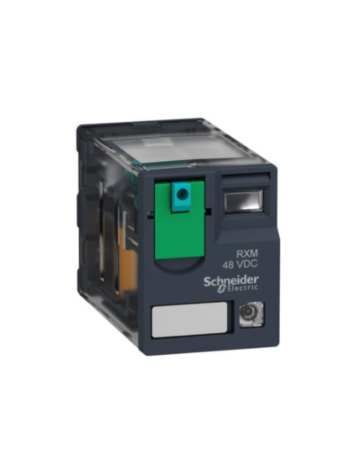 Schneider Electric RXM2AB2ED 12 A, 2 CO DC, 48 V, Power plug-in relay, with LED Power Plug