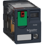 Schneider Electric, miniature plug in relay, Harmony, 12A, 2CO, with LED, lockable test button, 230V AC, RXM2AB2P7
