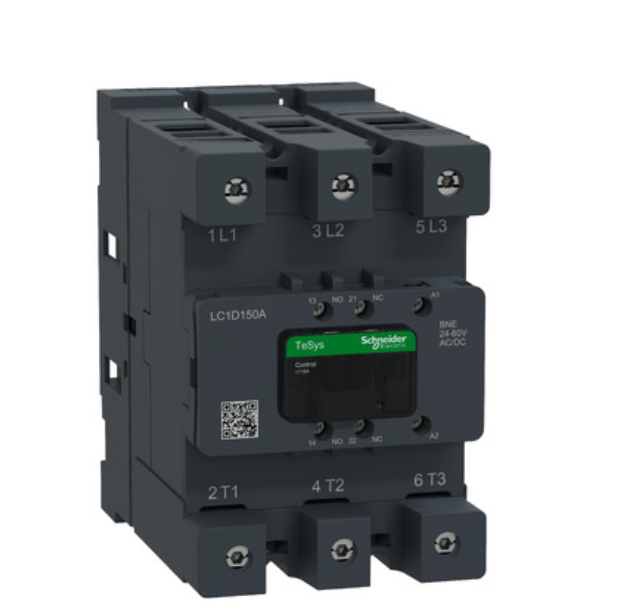 Contactor, Tesys Deca Advanced, 3P(3NO), 100hp at 480V, 150A, 200-500V AC/DC coil, Everlink