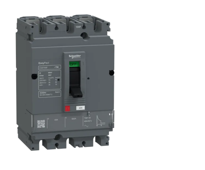 circuit breaker, EasyPact CVS100F, 36kA at 415VAC, 40A, TMF trip unit, 3P3d, FTFM