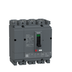 circuit breaker, EasyPact CVS100F, 36kA at 415VAC, 25A, TMF trip unit, 4P3d, FTFM