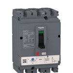 circuit breaker EasyPact CVS100B, 25 kA at 415 VAC, 25 A rating thermal magnetic TM-D trip unit, 3P 3d