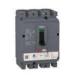 circuit breaker EasyPact CVS100B, 25 kA at 415 VAC, 50 A rating thermal magnetic TM-D trip unit, 3P 3d