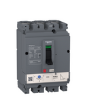 circuit breaker EasyPact CVS100B, 25 kA at 415 VAC, 80 A rating thermal magnetic TM-D trip unit, 3P 3d