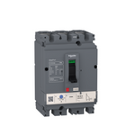 circuit breaker EasyPact CVS160B, 25 kA at 415 VAC, 125 A rating thermal magnetic TM-D trip unit, 3P 3d
