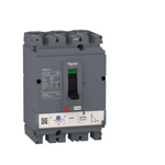 circuit breaker EasyPact CVS160B, 25 kA at 415 VAC, 160 A rating thermal magnetic TM-D trip unit, 3P 3d