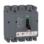 circuit breaker EasyPact CVS100B, 25 kA at 415 VAC, 25 A rating thermal magnetic TM-D trip unit, 4P 3d