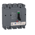 circuit breaker EasyPact CVS100B, 25 kA at 415 VAC, 63 A rating thermal magnetic TM-D trip unit, 4P 3d