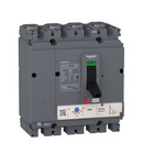 circuit breaker EasyPact CVS100B, 25 kA at 415 VAC, 80 A rating thermal magnetic TM-D trip unit, 4P 3d
