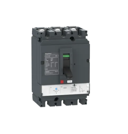 circuit breaker EasyPact CVS100F, 36 kA at 415 VAC, 16 A rating thermal magnetic TM-D trip unit, 3P 3d