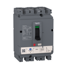 circuit breaker EasyPact CVS100F, 36 kA at 415 VAC, 25 A rating thermal magnetic TM-D trip unit, 3P 3d