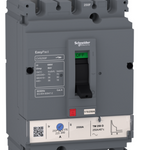 circuit breaker EasyPact CVS100F, 36 kA at 415 VAC, 63 A rating thermal magnetic TM-D trip unit, 3P 3d