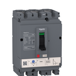 circuit breaker EasyPact CVS160F, 36 kA at 415 VAC, 125 A rating thermal magnetic TM-D trip unit, 3P 3d