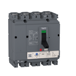 circuit breaker EasyPact CVS100F, 36 kA at 415 VAC, 50 A rating thermal magnetic TM-D trip unit, 4P 3d