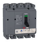 circuit breaker EasyPact CVS100F, 36 kA at 415 VAC, 63 A rating thermal magnetic TM-D trip unit, 4P 3d