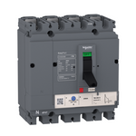 circuit breaker EasyPact CVS100B, 25 kA at 415 VAC, 100 A rating thermal magnetic TM-D trip unit, 4P 3d