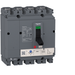 circuit breaker EasyPact CVS100F, 36 kA at 415 VAC, 100 A rating thermal magnetic TM-D trip unit, 4P 3d