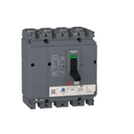 circuit breaker EasyPact CVS160F, 36 kA at 415 VAC, 160 A rating thermal magnetic TM-D trip unit, 4P 3d