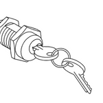 Keylock, EasyPact EXE, 2 keylocks, 1 flat key, assembled
