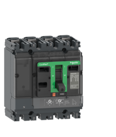 Circuit breaker, ComPacT NSX100B, 25kA/415VAC, 4 poles 3D (neutral not protected), TMD trip unit 40A