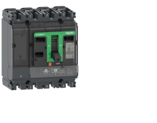 Circuit breaker, ComPacT NSX100F, 36kA/415VAC, 4 poles 3D (neutral not protected), TMD trip unit 25A