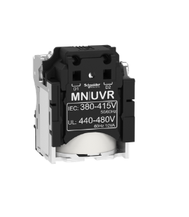 MN undervoltage release, Compact NSX, PowerPact Multistandard, EasyPact CVS, rated voltage 380 to 415 VAC 50/60 Hz, 440 to 480 VAC 60 Hz