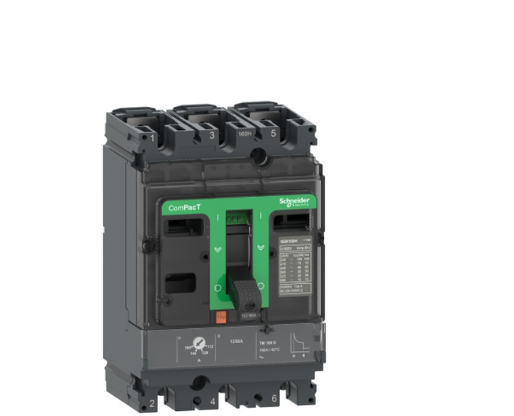 Circuit breaker, ComPacT NSX100B, 25kA/415VAC, 3 poles, TMD trip unit 63A