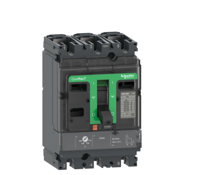 Circuit breaker, ComPacT NSX100B, 25kA/415VAC, 3 poles, TMD trip unit 80A