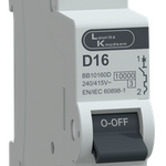 MCB SP 16A D-Curve 10kA