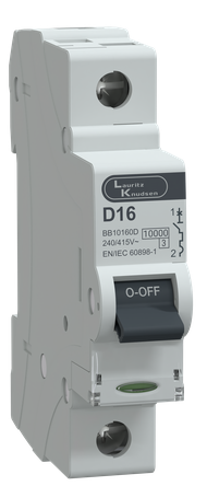 MCB SP 16A D-Curve 10kA