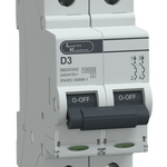 MCB DP 3A D-Curve 10kA