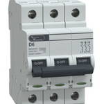 MCB TP 6A D-Curve 10kA