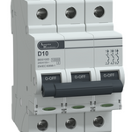 MCB TP 10A D-Curve 10kA