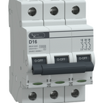 MCB TP 16A D-Curve 10kA