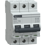 MCB TP 50A D-Curve 10kA