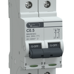 MCB DP 0.5A 250V DC 6kA