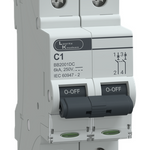 MCB DP 1A 250V DC 6kA