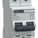 MCB DP 2A 250V DC 6kA
