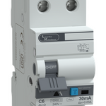 Lauritz Knudsen AU Standard RCBO, 2 Pole, C Curve, 10 kA, 10 mA, 6A, 240V | Suitable for Isolation| with Enhanced Safety