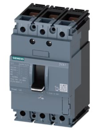 circuit breaker 3VA1 IEC Frame 100 breaking capacity class B Icu=16 kA @ 415 V 3-pole, line protection TM210, FTFM, In=100 A overload protection Ir=100 A permanently set short-circuit protection Ii=10 x In nut keeper kit