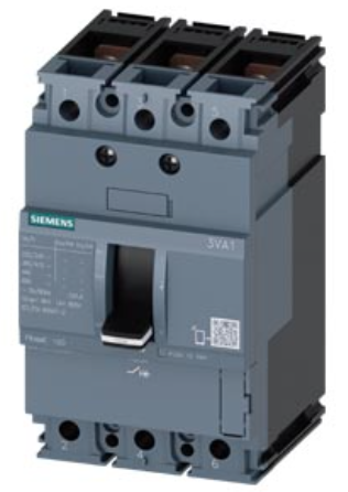 circuit breaker 3VA1 IEC Frame 100 breaking capacity class N Icu=25 kA @ 415 V 3-pole, line protection TM210, FTFM, In=25 A overload protection Ir=25 A permanently set short-circuit protection Ii=12.8 x In nut keeper kit