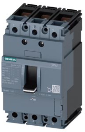 circuit breaker 3VA1 IEC Frame 100 breaking capacity class S Icu=36 kA @ 415 V 3-pole, line protection TM210, FTFM, In=100 A overload protection Ir=100 A permanently set short-circuit protection Ii=10 x In nut keeper kit