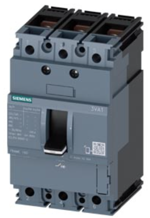 circuit breaker 3VA1 IEC Frame 160 breaking capacity class M Icu=55 kA @ 415 V 3-pole, line protection TM210, FTFM, In=125 A overload protection Ir=125 A permanently set short-circuit protection Ii=10 x In nut keeper kit