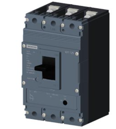 circuit breaker 3VJ1 IEC framesize 3VJ10 125A line protection ATFM 3-pole Icu=10kA@415V Ics=100% Icu In=16A overload protection Ir=12.8A..16A short-circuit protection Ii=500A Screw connection
