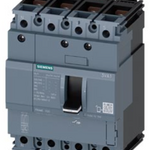 circuit breaker 3VA1 IEC Frame 100 breaking capacity class B Icu=16 kA @ 415 V 4-pole, line protection TM210, FTFM, In=80 A overload protection Ir=80 A permanently set short-circuit protection Ii=10 x In N conductor unprotected nut keeper kit