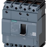 circuit breaker 3VA1 IEC Frame 100 breaking capacity class N Icu=25 kA @ 415 V 4-pole, line protection TM210, FTFM, In=40 A overload protection Ir=40 A permanently set short-circuit protection Ii=10 x In N conductor unprotected nut keeper kit