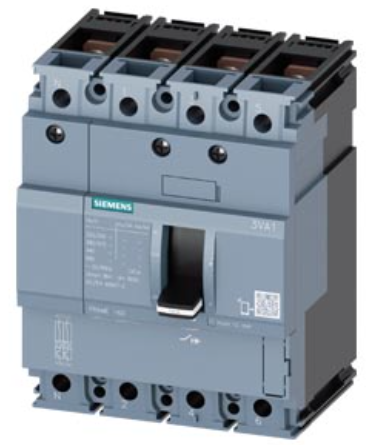 circuit breaker 3VA1 IEC Frame 160 breaking capacity class S Icu=36 kA @ 415 V 4-pole, line protection TM210, FTFM, In=50 A overload protection Ir=50 A permanently set short-circuit protection Ii=10 x In neutral conductor protection 100% nut keeper kit