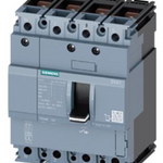 circuit breaker 3VA1 IEC Frame 160 breaking capacity class S Icu=36 kA @ 415 V 4-pole, line protection TM210, FTFM, In=63 A overload protection Ir=63 A permanently set short-circuit protection Ii=10 x In neutral conductor protection 100% nut keeper kit