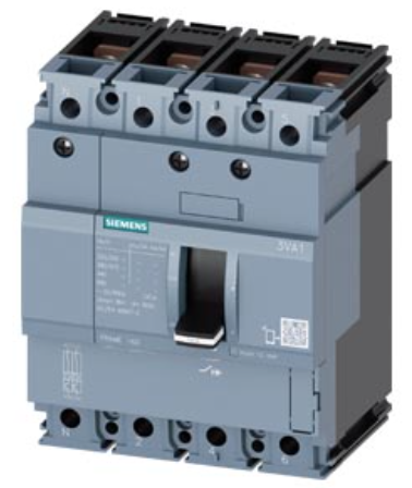 circuit breaker 3VA1 IEC Frame 160 breaking capacity class S Icu=36 kA @ 415 V 4-pole, line protection TM210, FTFM, In=80 A overload protection Ir=80 A permanently set short-circuit protection Ii=10 x In neutral conductor protection 100% nut keeper kit