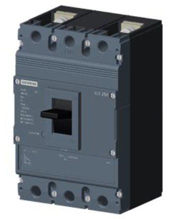 circuit breaker 3VJ1 IEC framesize 3VJ12 250A line protection FTFM 2-pole Icu=25kA@415V Ics=75% Icu In=200A overload protection Ir=200A short-circuit protection Ii=10 x In Screw connection